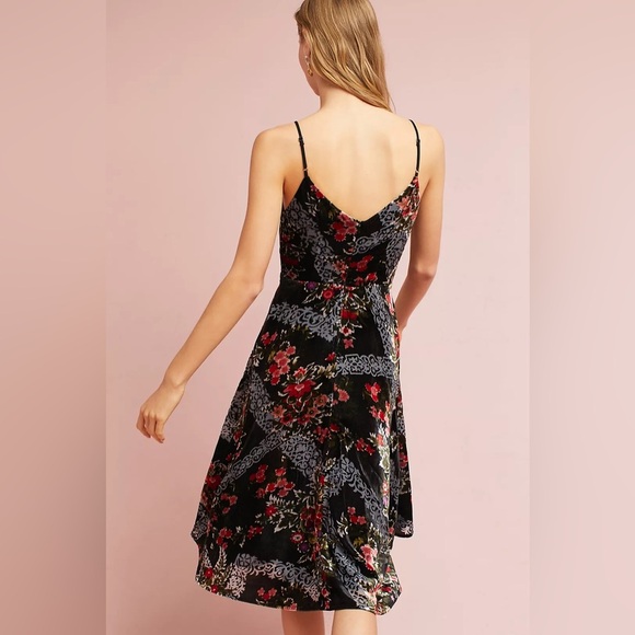 Anthropologie Eri + Ali Floral Burnout Slip Dress, size 4 - Picture 3 of 16
